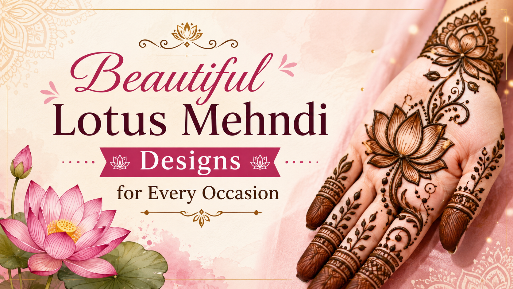 Beautiful Lotus Mehndi Designs for Every Occasion